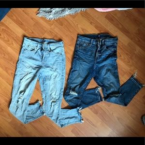 2 Pair Lot!!!Gap True Skinny High-Rise Jeans, Size 27R